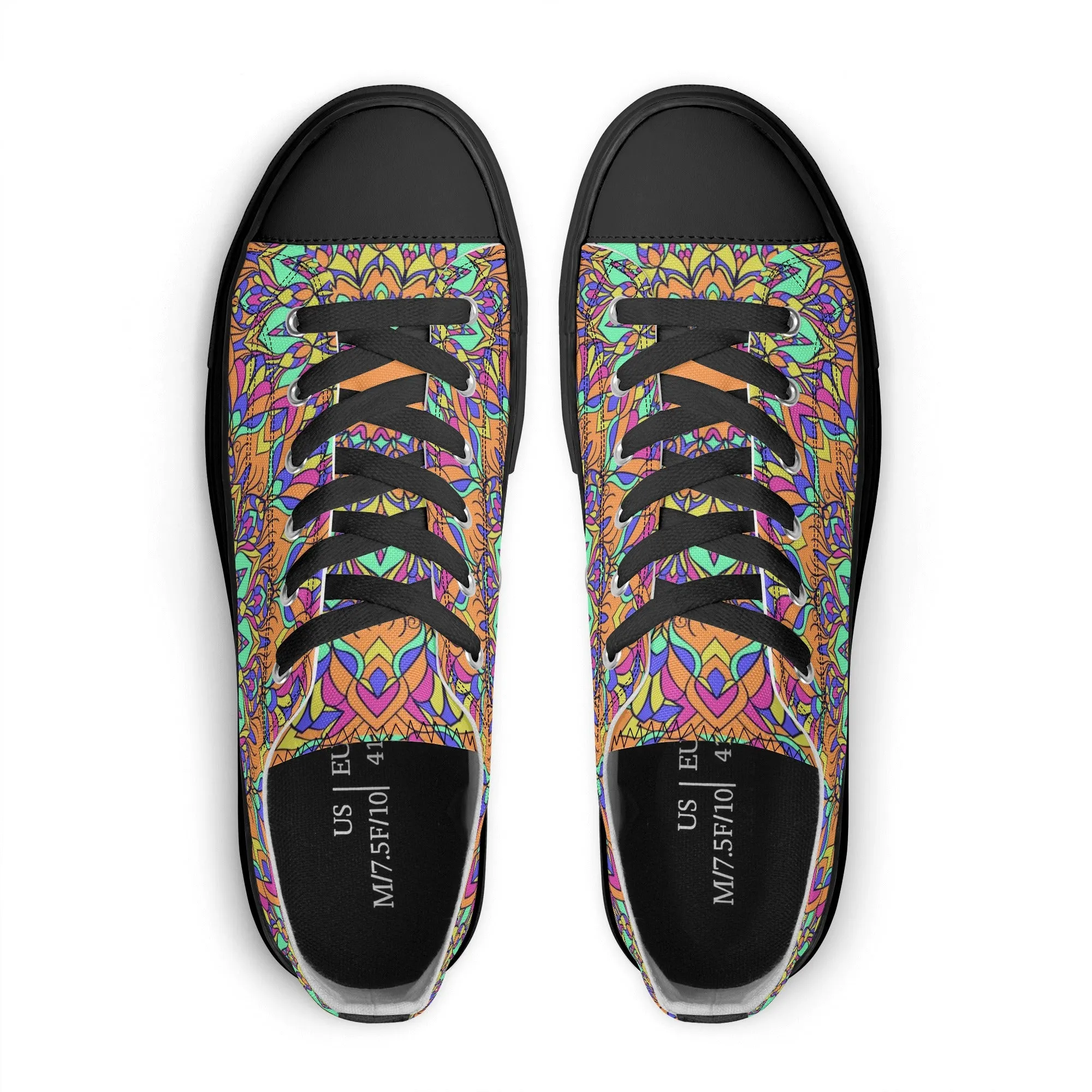 Mandala Pattern - Mens Classic Low Top Canvas Shoes for Footwear Lovers