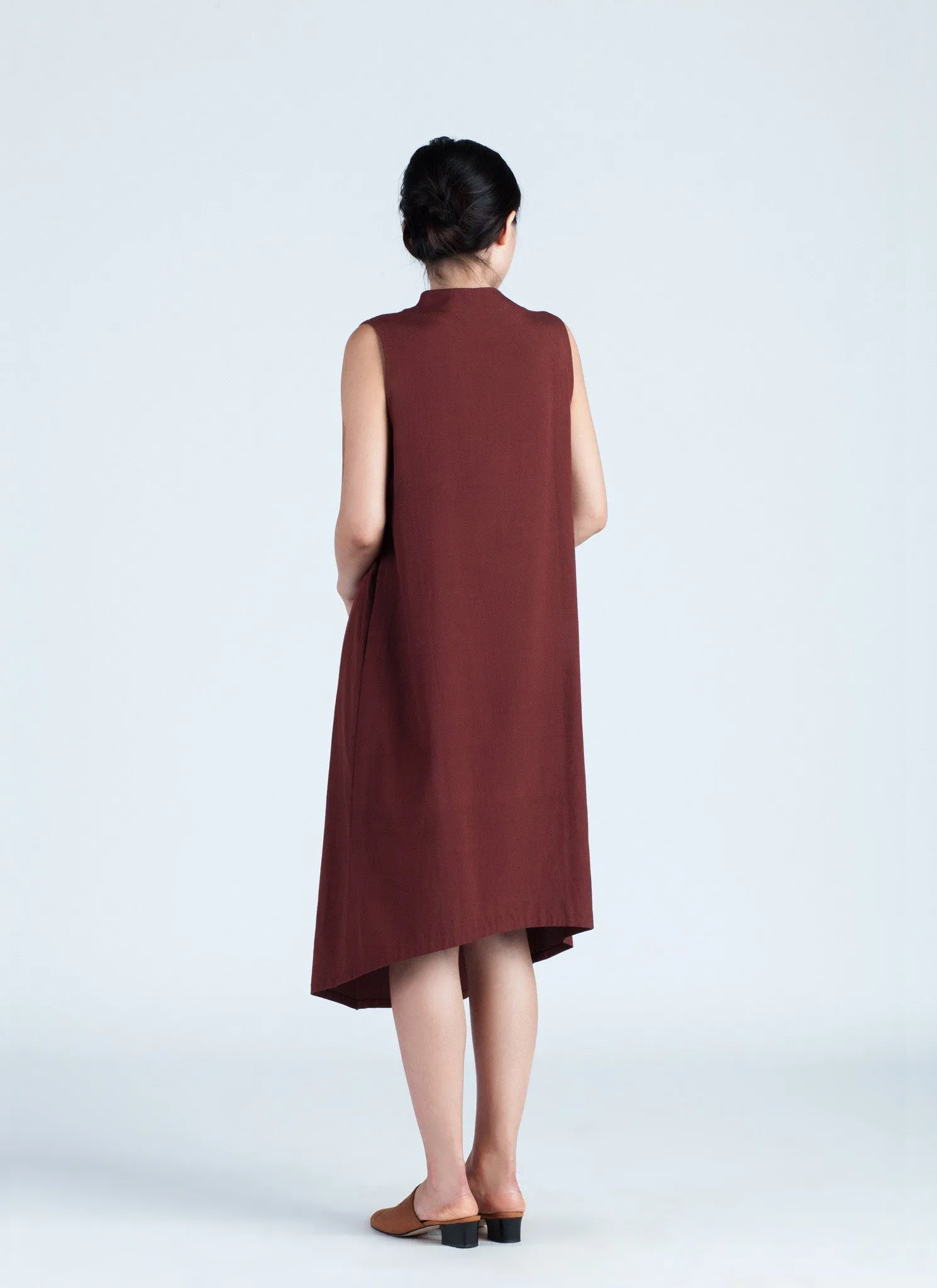 Migrate Sleeveless Midi Dress - Deep Burgundy