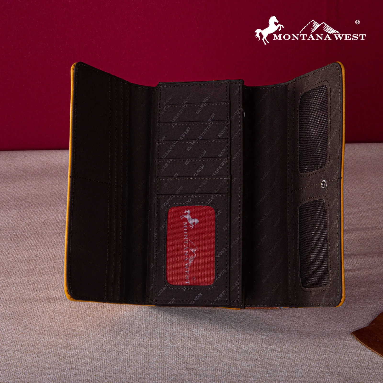 MW1253-W002 Montana West Embroidered Collection Wallet