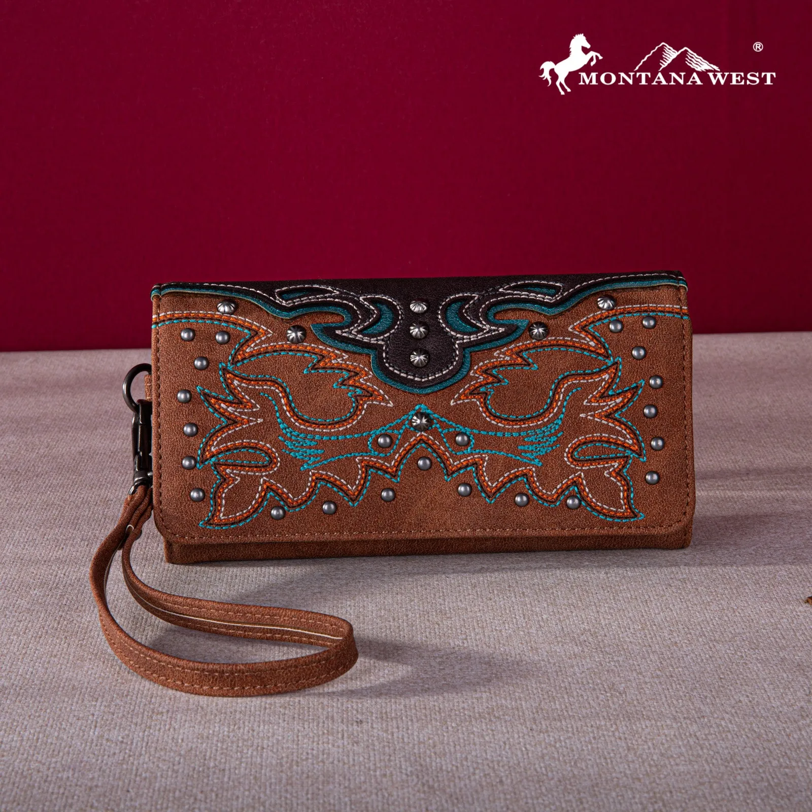 MW1253-W002 Montana West Embroidered Collection Wallet