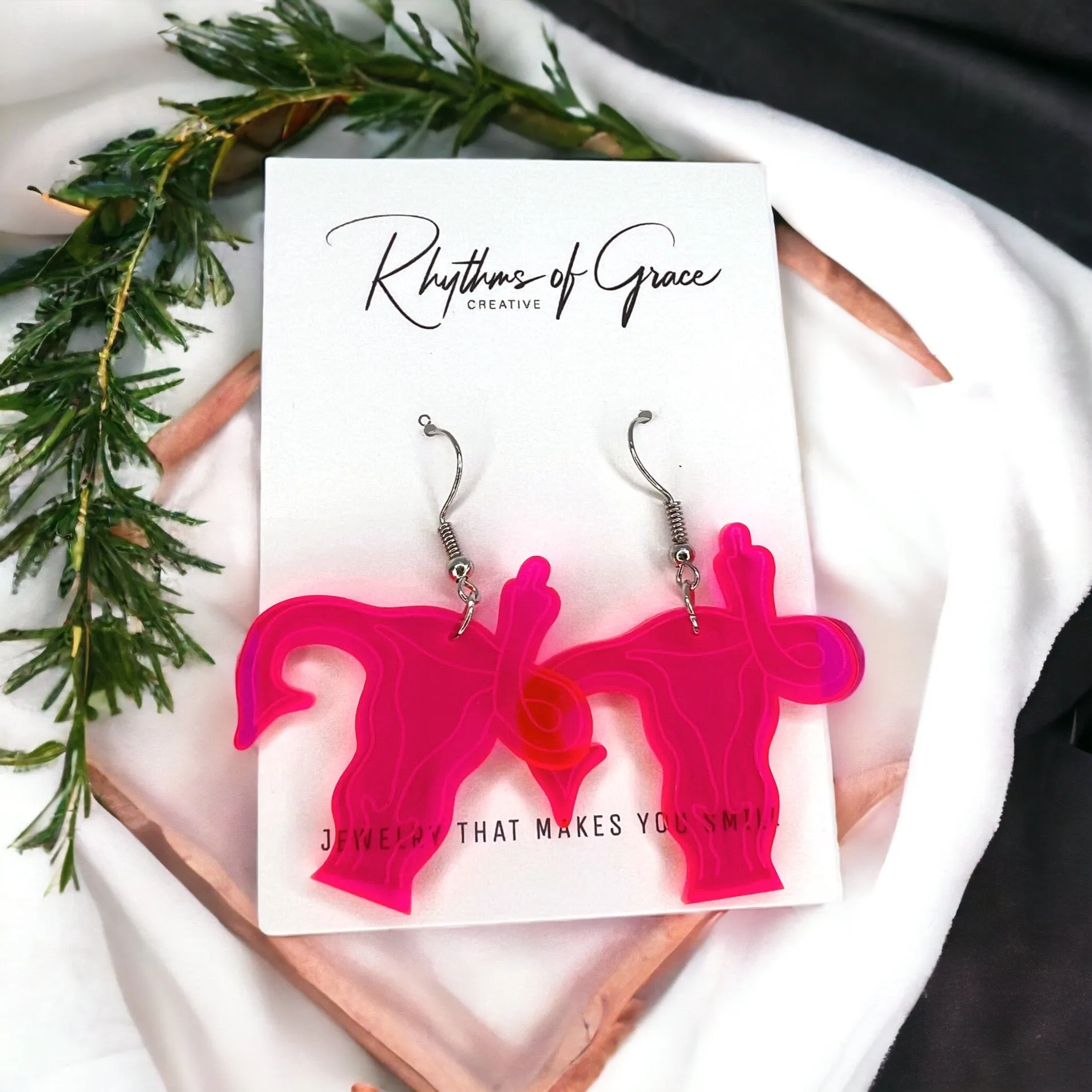 My Body My Choice Earrings - Feminist Earrings, Team Pink, Feminism Earrings, RGB Earrings, Roe vs. Wade