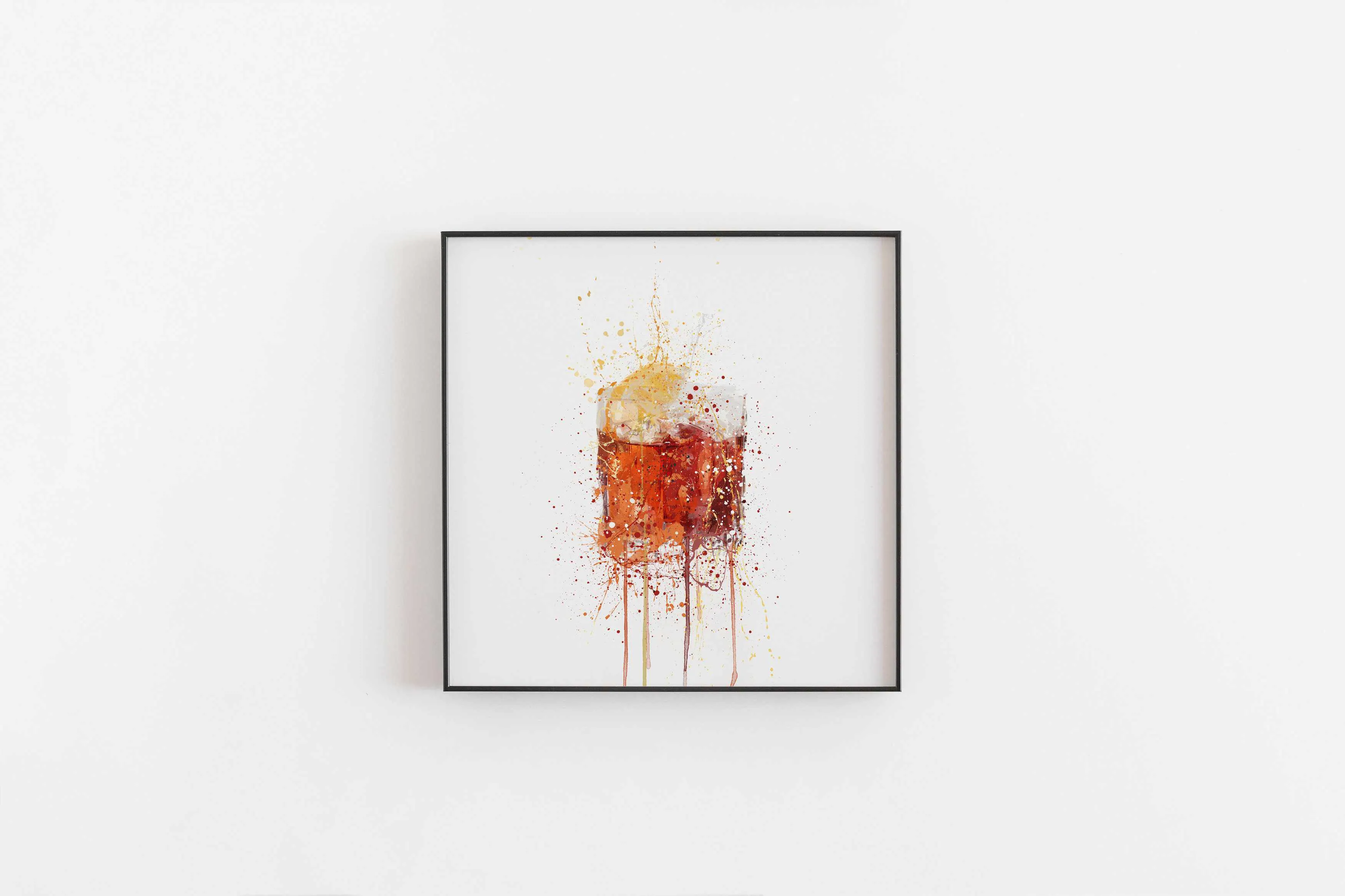 Negroni Cocktail Wall Art Print