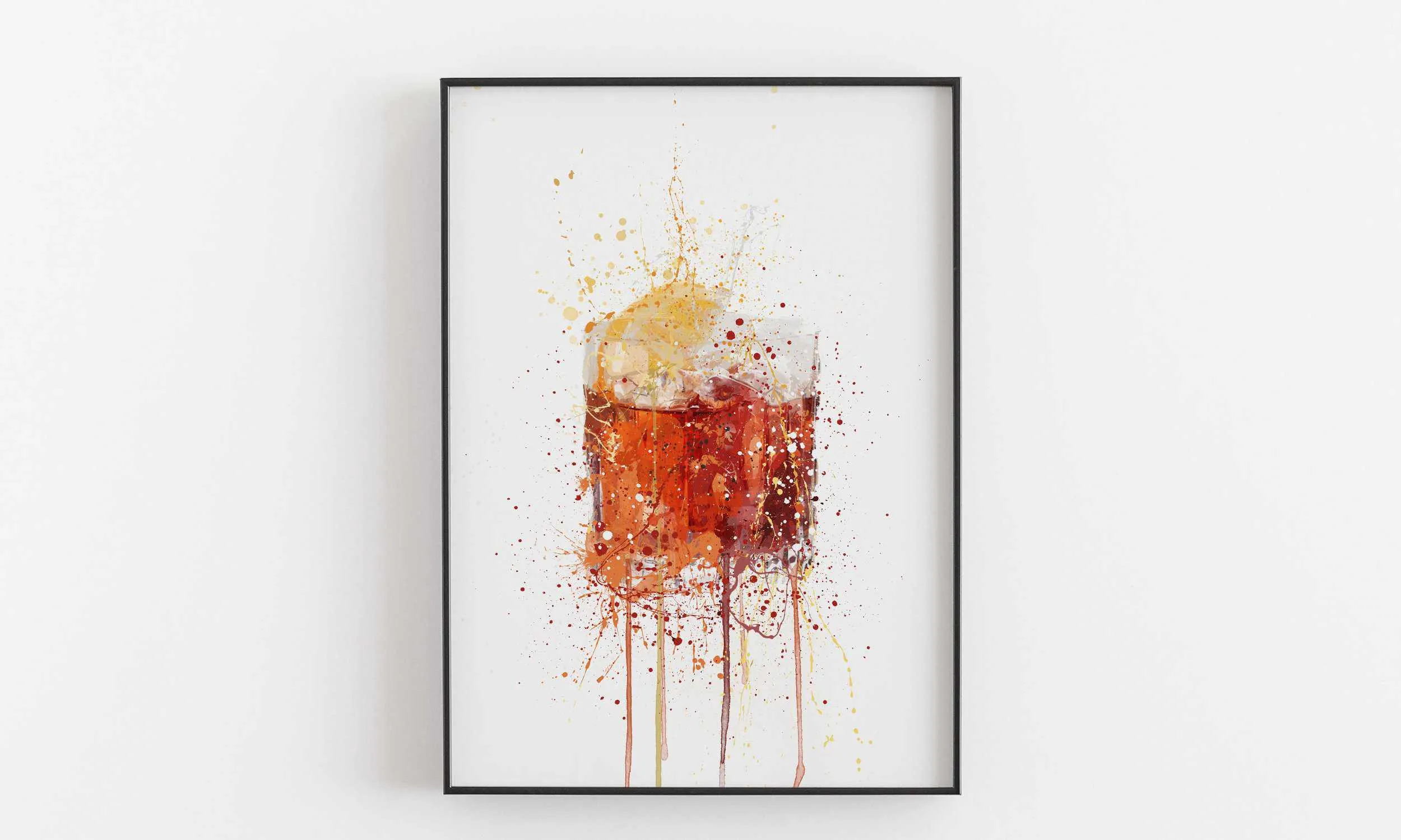 Negroni Cocktail Wall Art Print