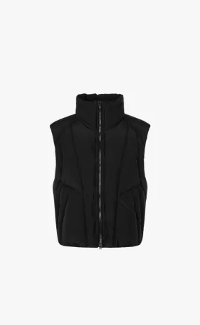 NYLON GOOSE DOWN BLACK VEST