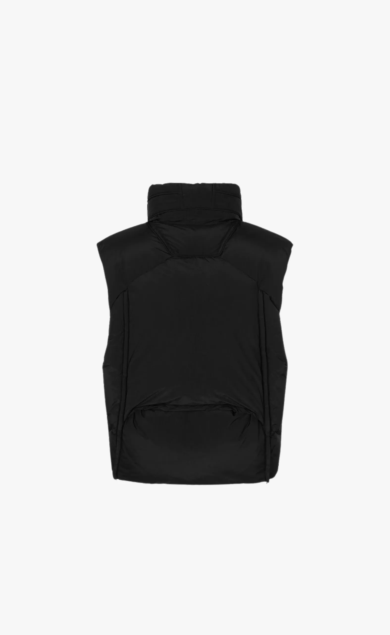 NYLON GOOSE DOWN BLACK VEST