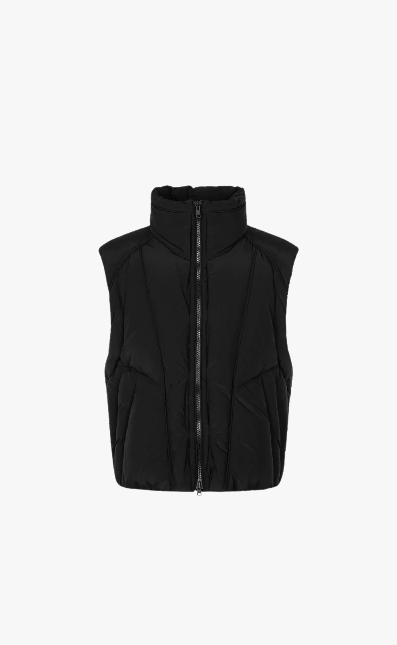 NYLON GOOSE DOWN BLACK VEST