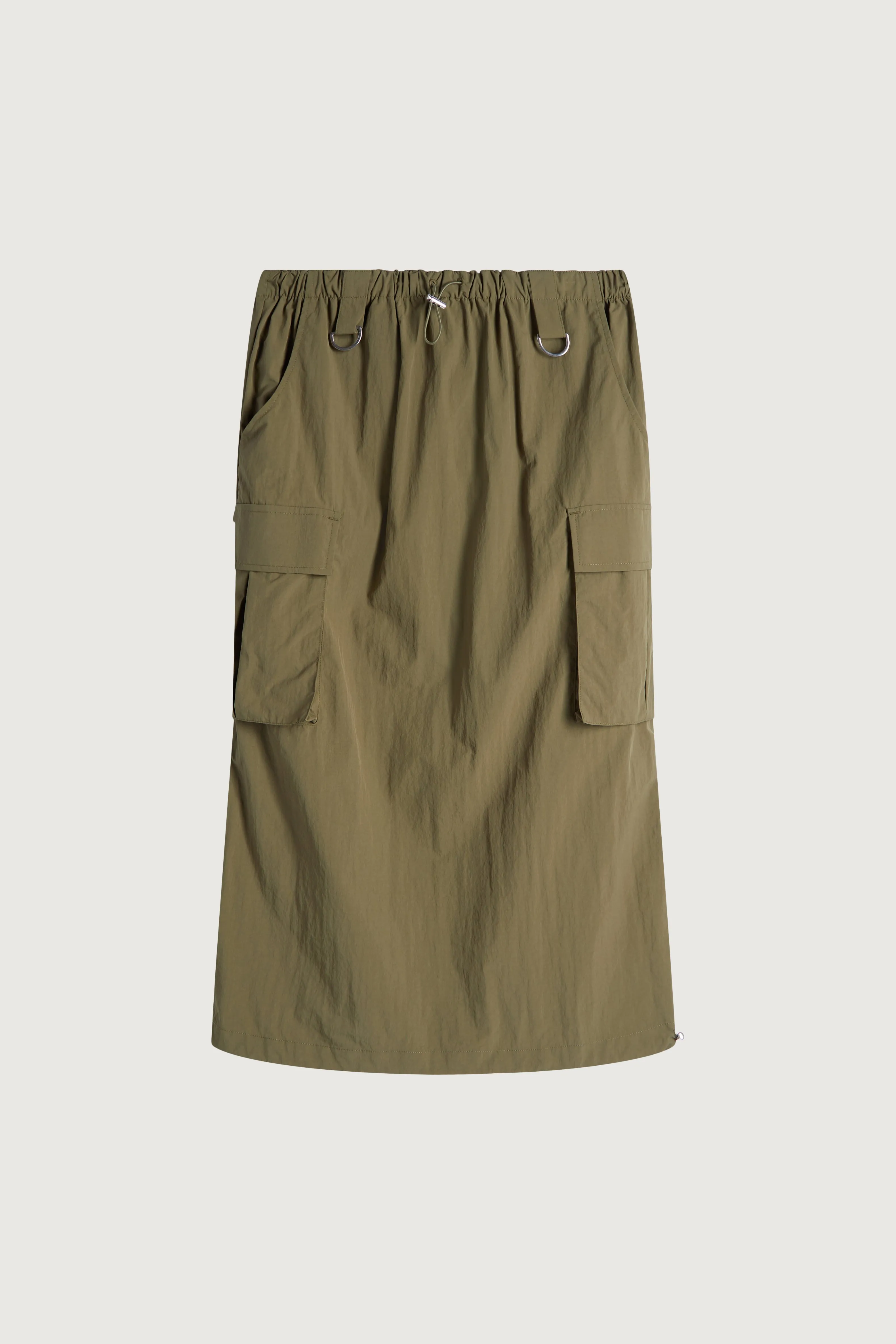 NYLON MAXI CARGO SKIRT