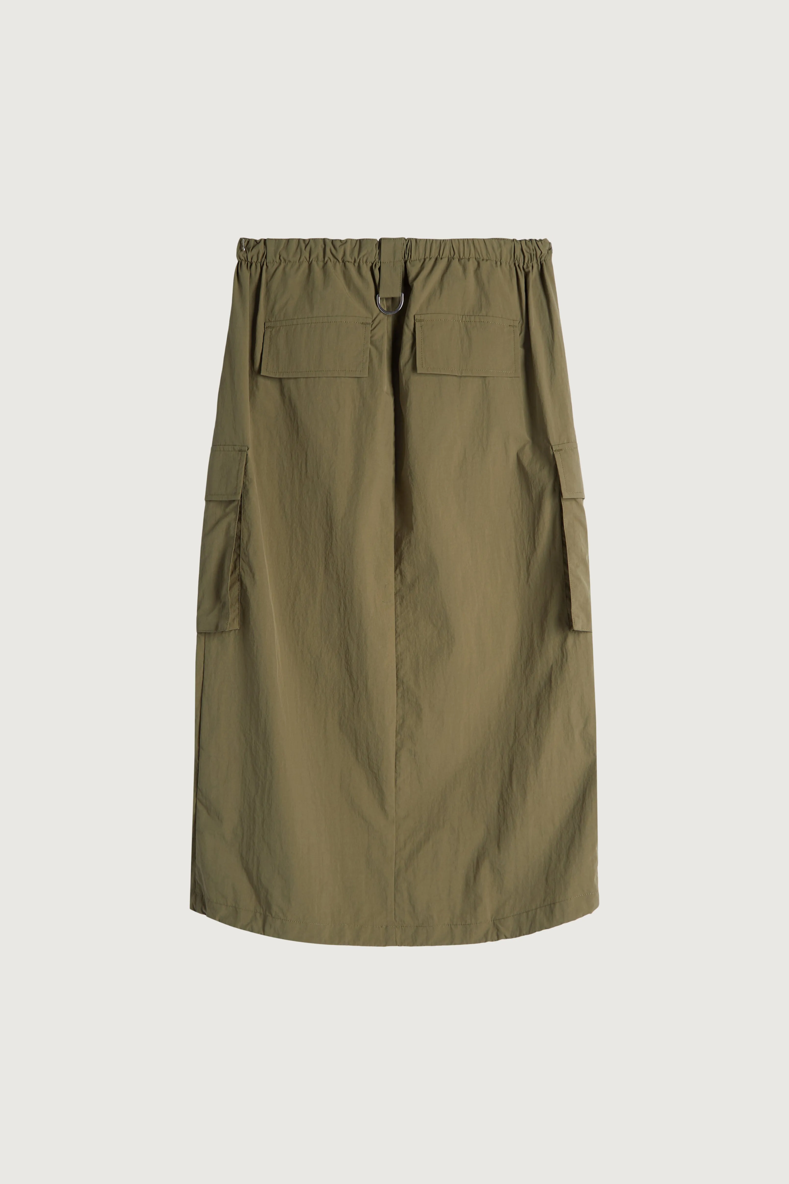 NYLON MAXI CARGO SKIRT