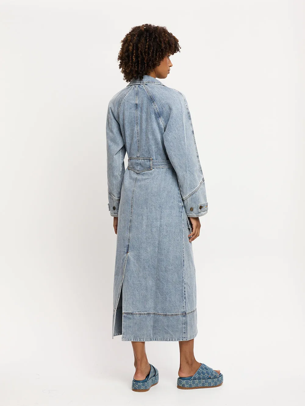 Olivia Denim Trench Coat