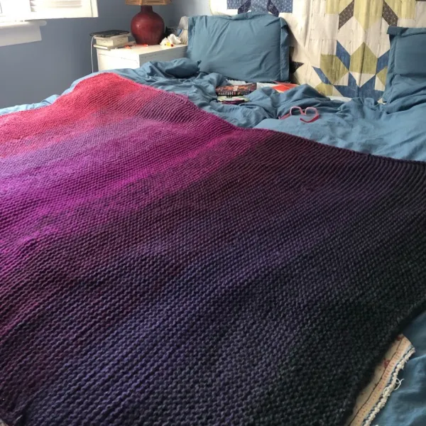 Ombre Garter Squish Blanket PROJECT