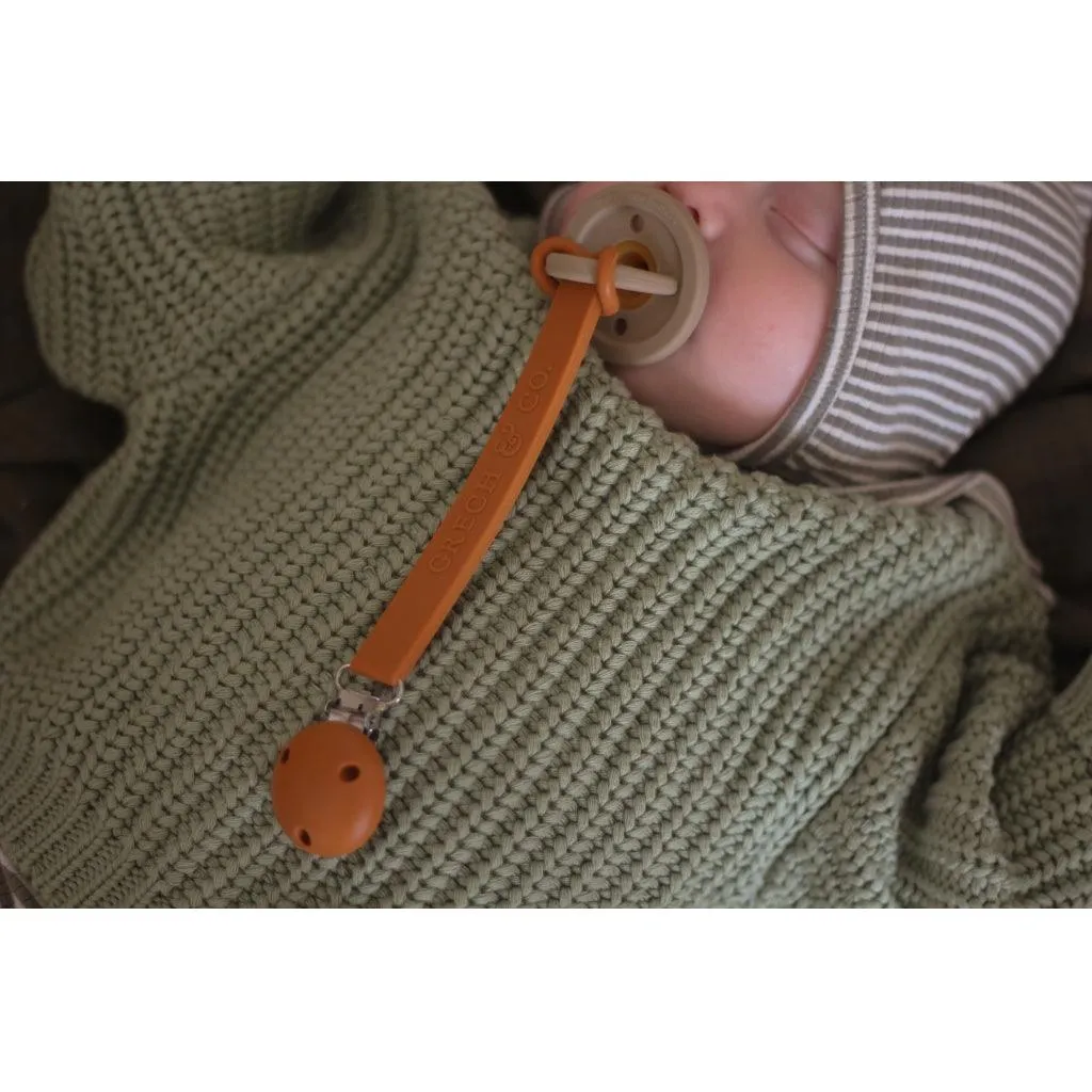 Pacifier Clip - Rust