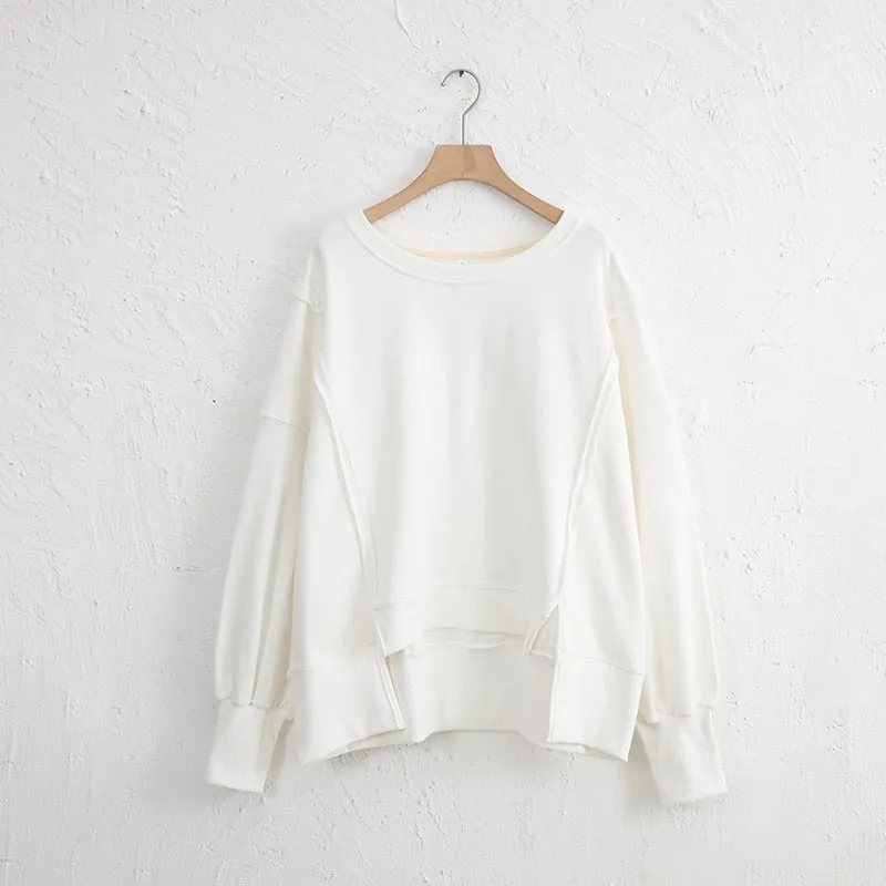 Patchwork Long Sleeve Sweatshirt