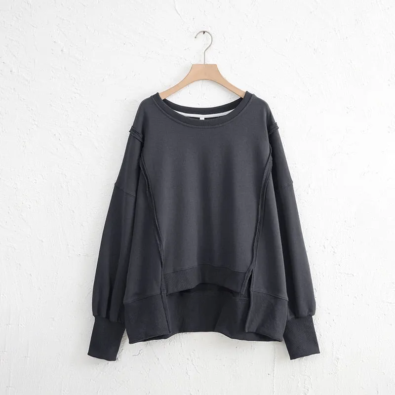 Patchwork Long Sleeve Sweatshirt