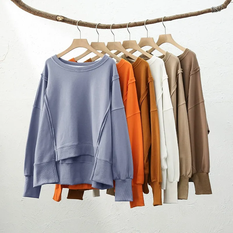 Patchwork Long Sleeve Sweatshirt