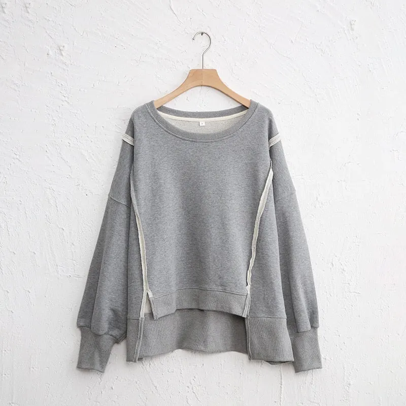 Patchwork Long Sleeve Sweatshirt