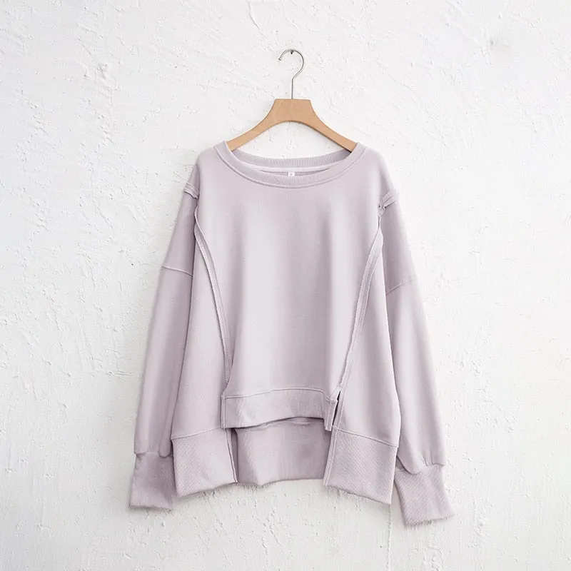 Patchwork Long Sleeve Sweatshirt