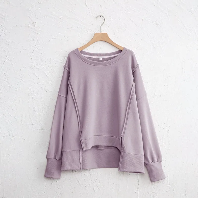 Patchwork Long Sleeve Sweatshirt