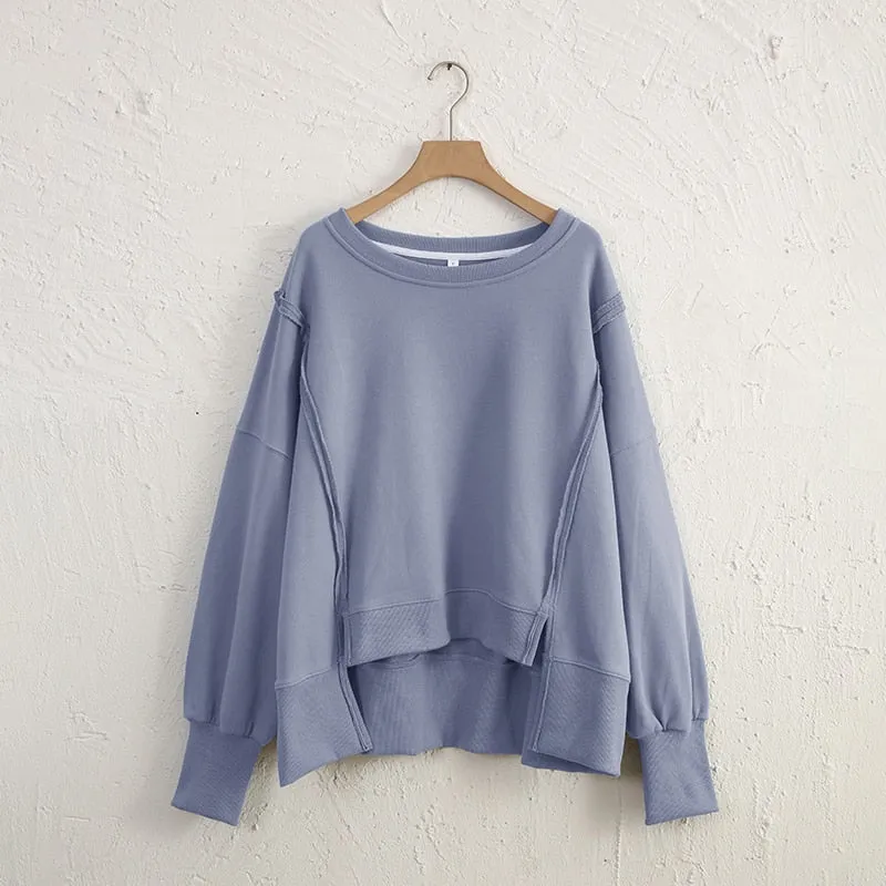 Patchwork Long Sleeve Sweatshirt