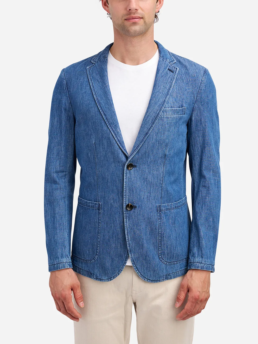 Perry Denim Blazer Mid Indigo