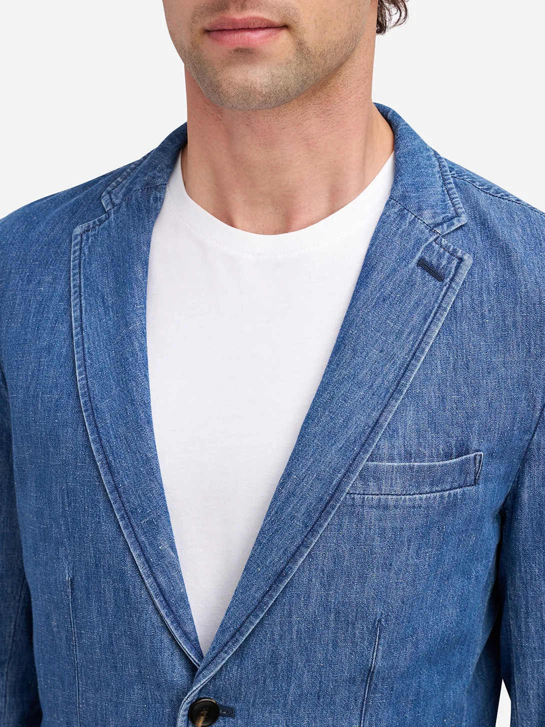 Perry Denim Blazer Mid Indigo