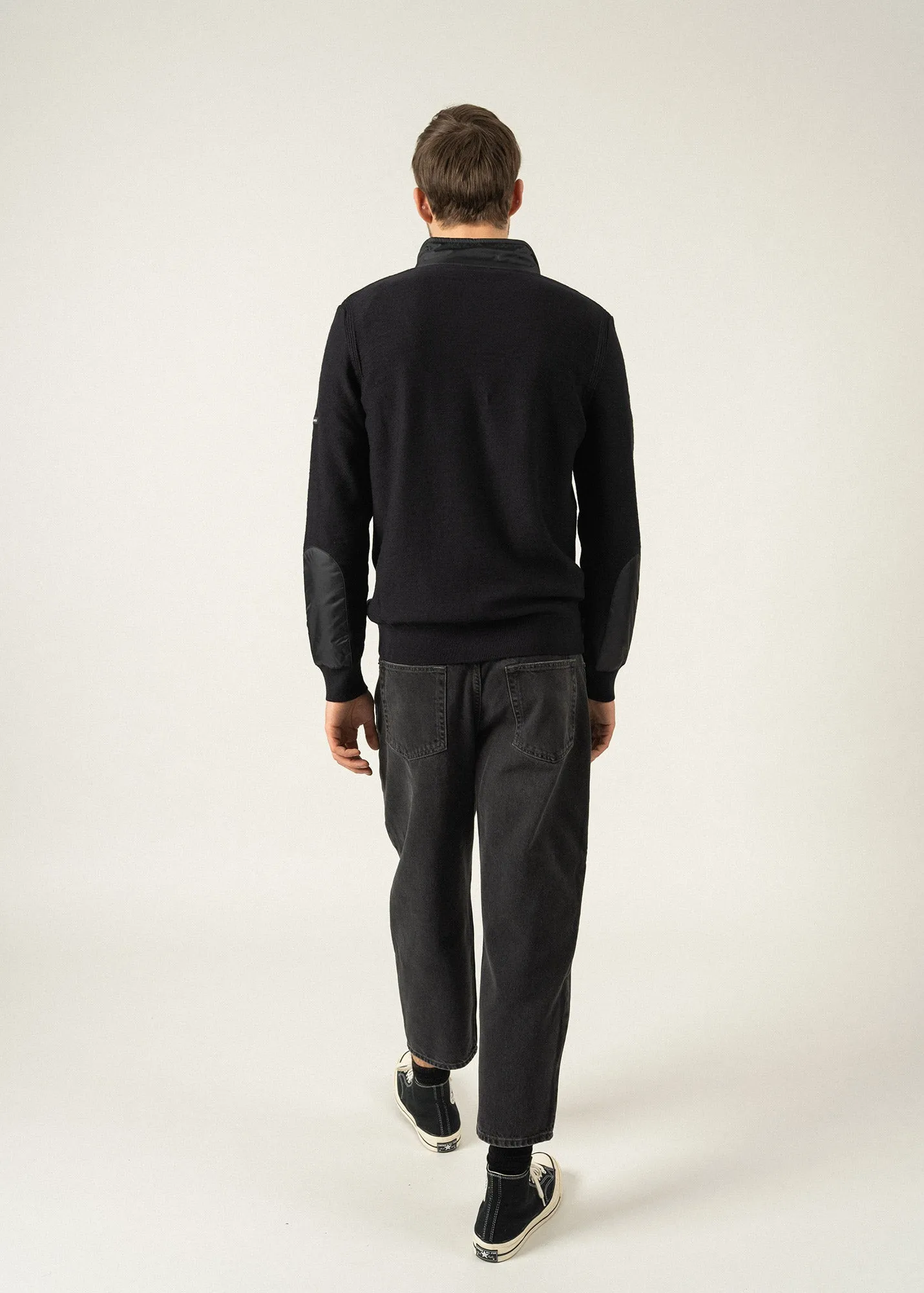 Pomeroy jumper - in blended wool high neck (NAVY)