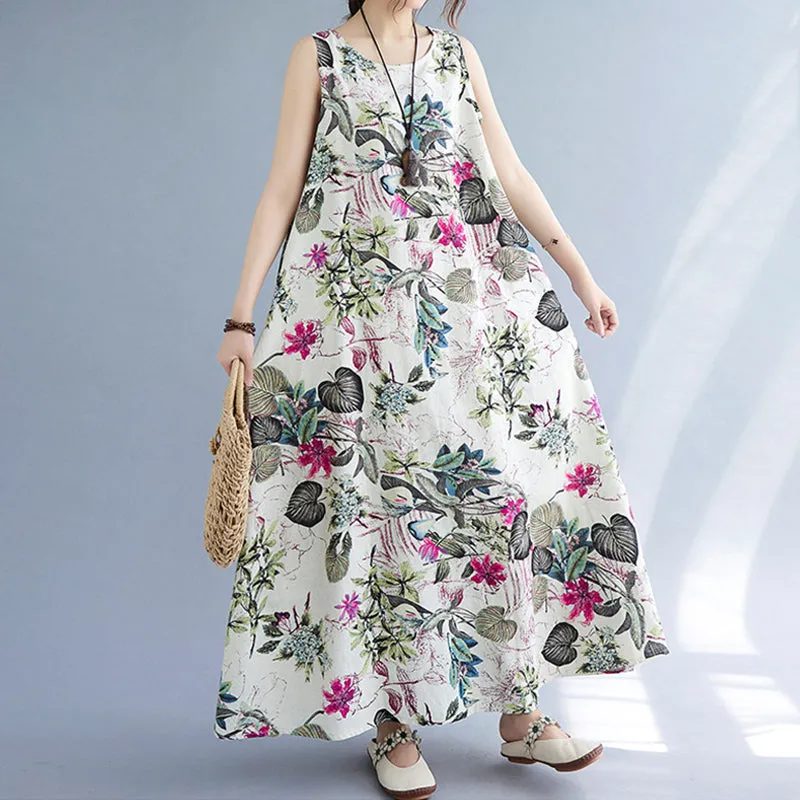 Printed Sleeveless Women’s Dress