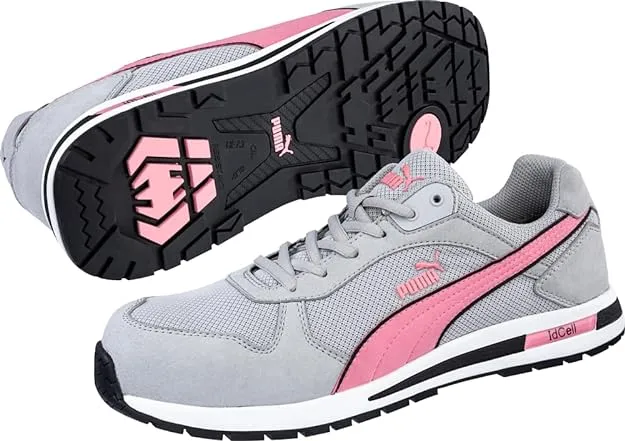 Puma Women's 643085  Frontside Low Composite Toe Grey Pink EH SR Work Shoes