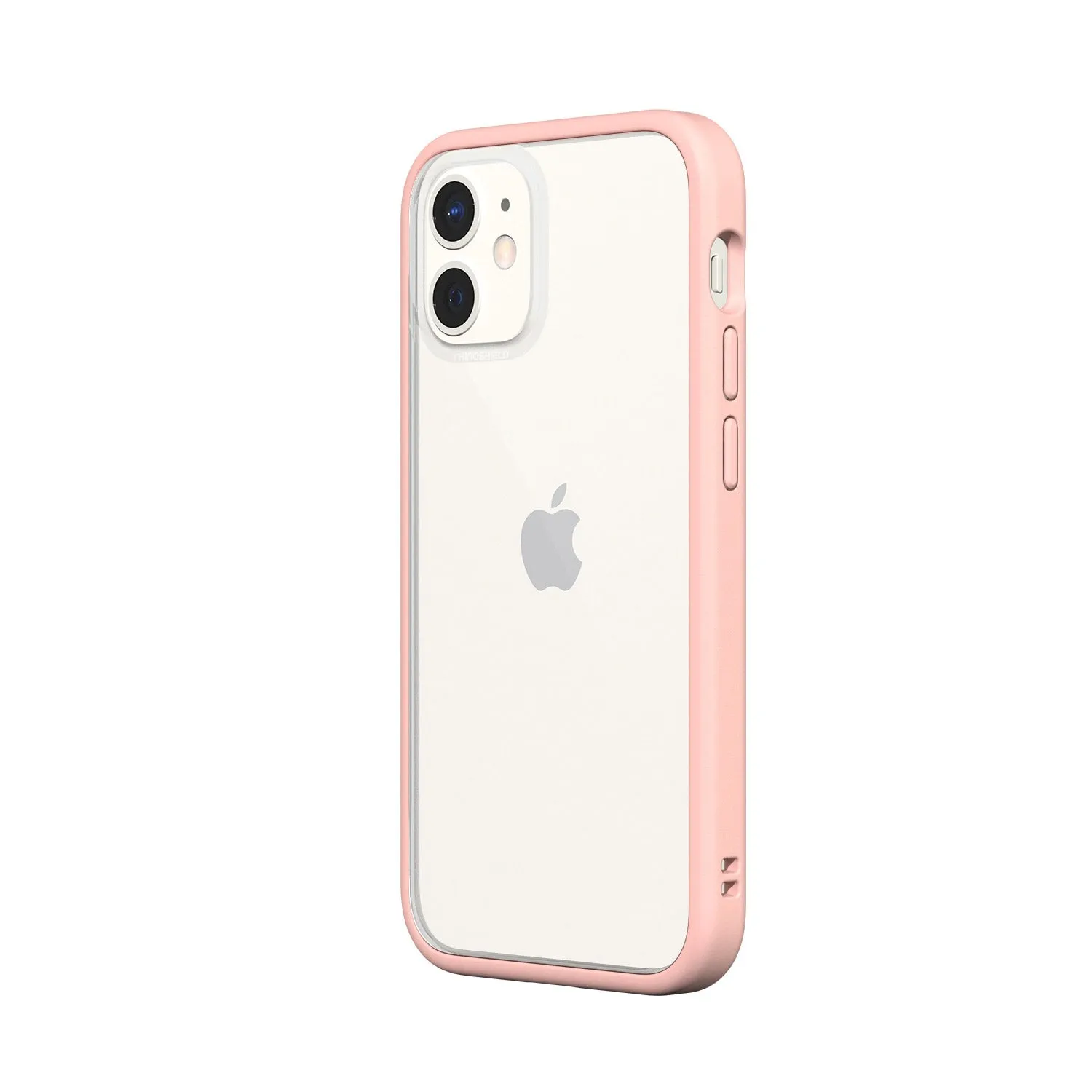 RhinoShield iPhone 12 mini Case MOD NX with Rim, Button, Frame, Clear Back Plate Blush Pink