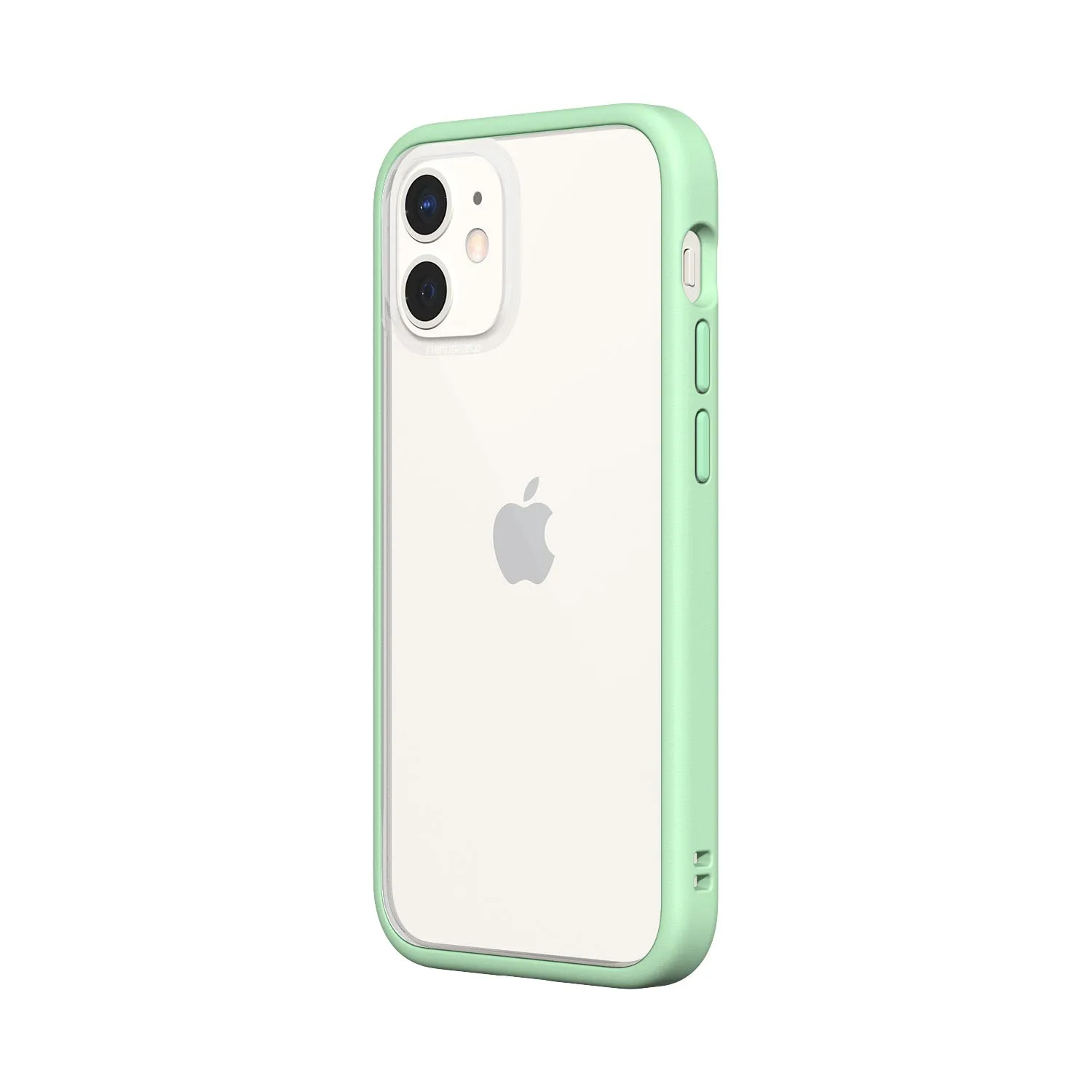 RhinoShield iPhone 12 mini Case MOD NX with Rim, Button, Frame, Clear Back Plate Mint Green