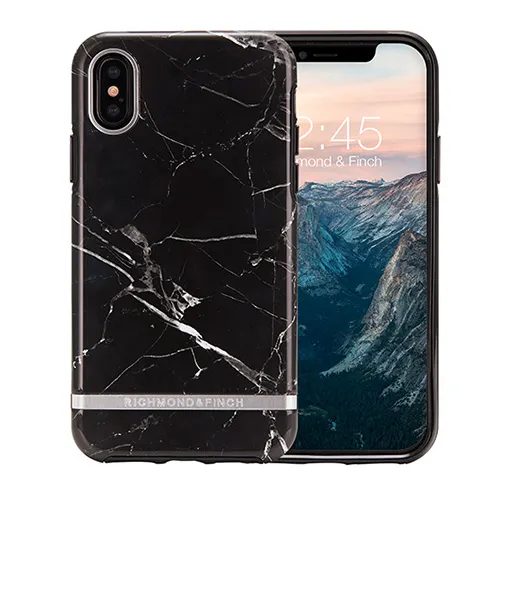 RICHMOND & FINCH Case - Black Marble / Silver