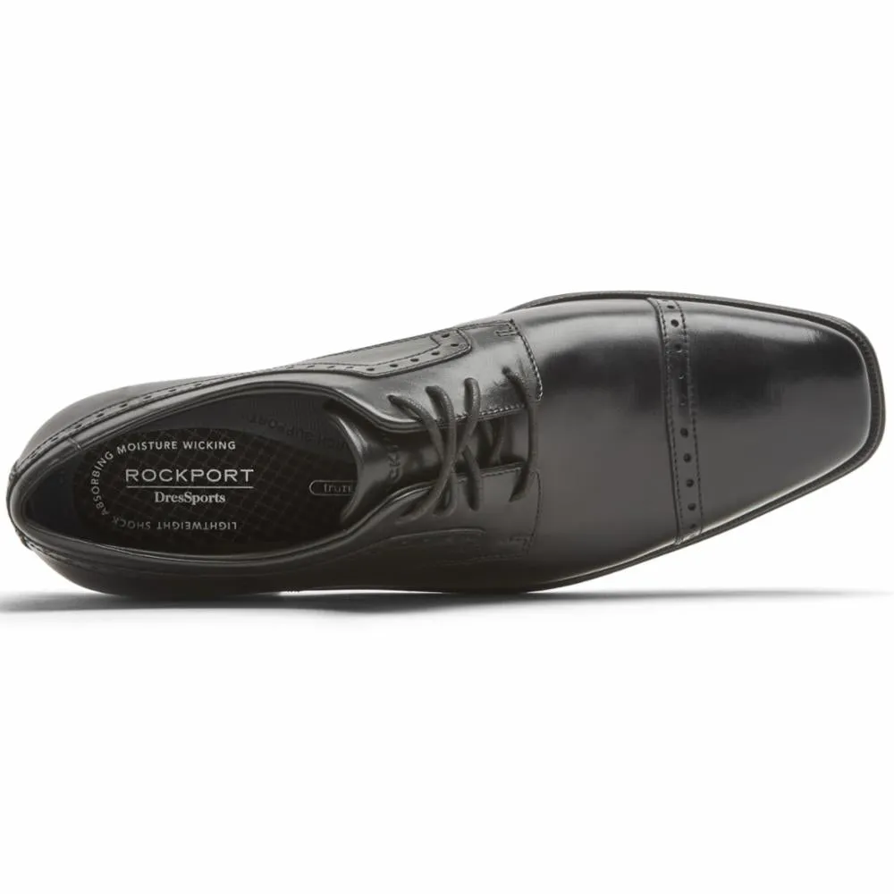 Rockport Men DRESSPORTS BUSINESS CAP TOE BLACK/GLASS