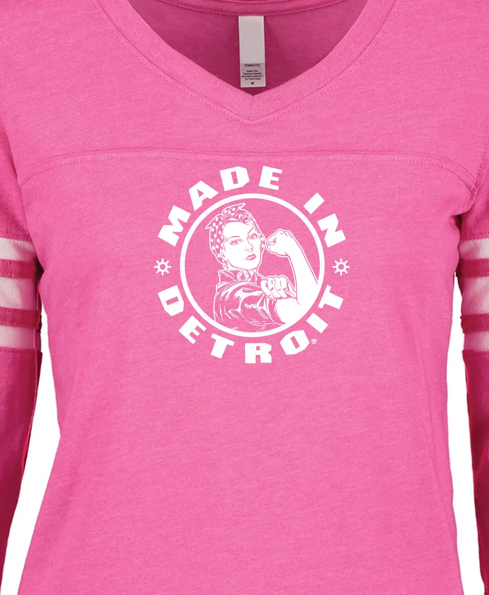 Rosie Hot Pink Ladies Football Tee