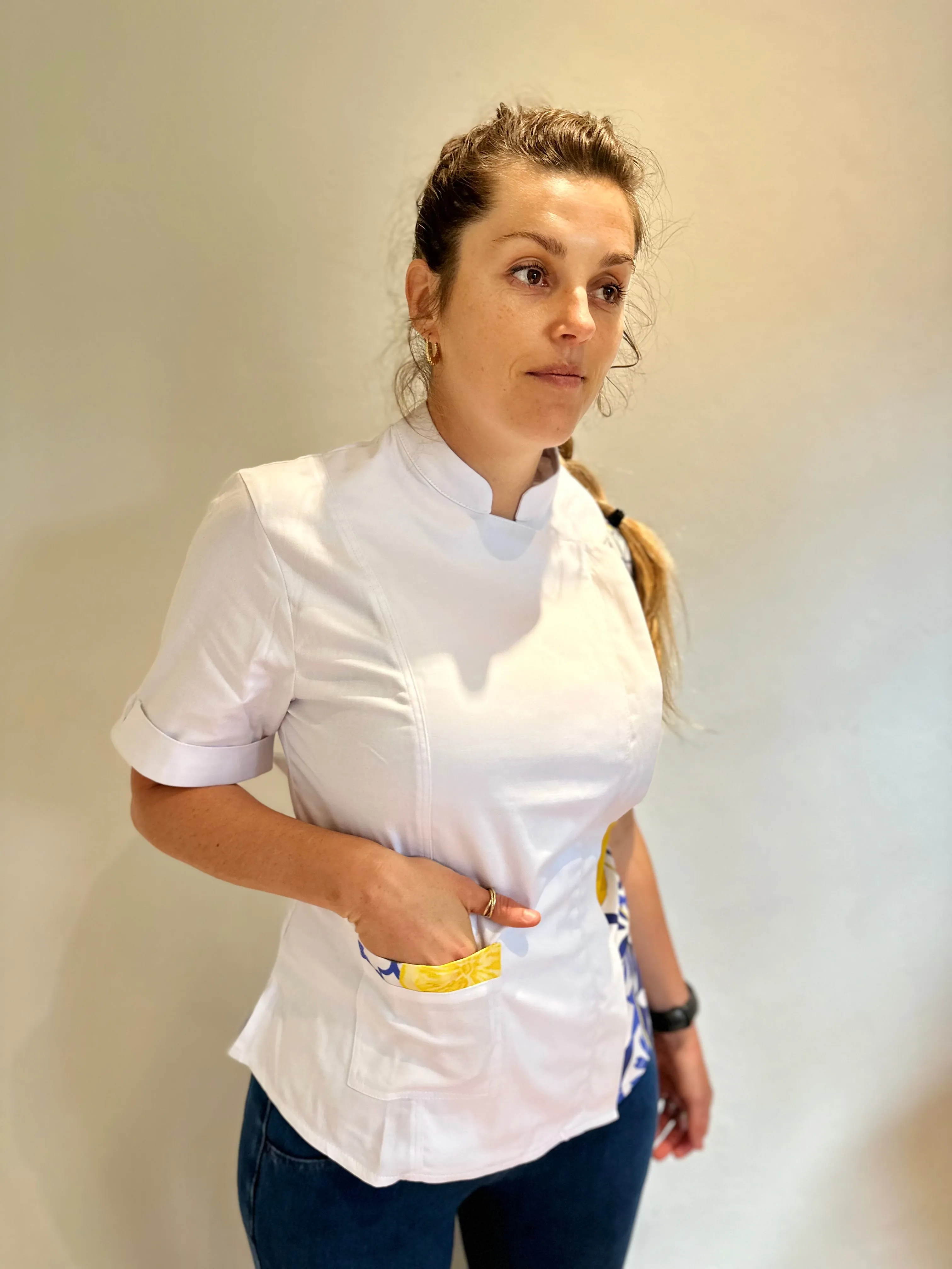 Santorini Women's Fitted Chef Jacket