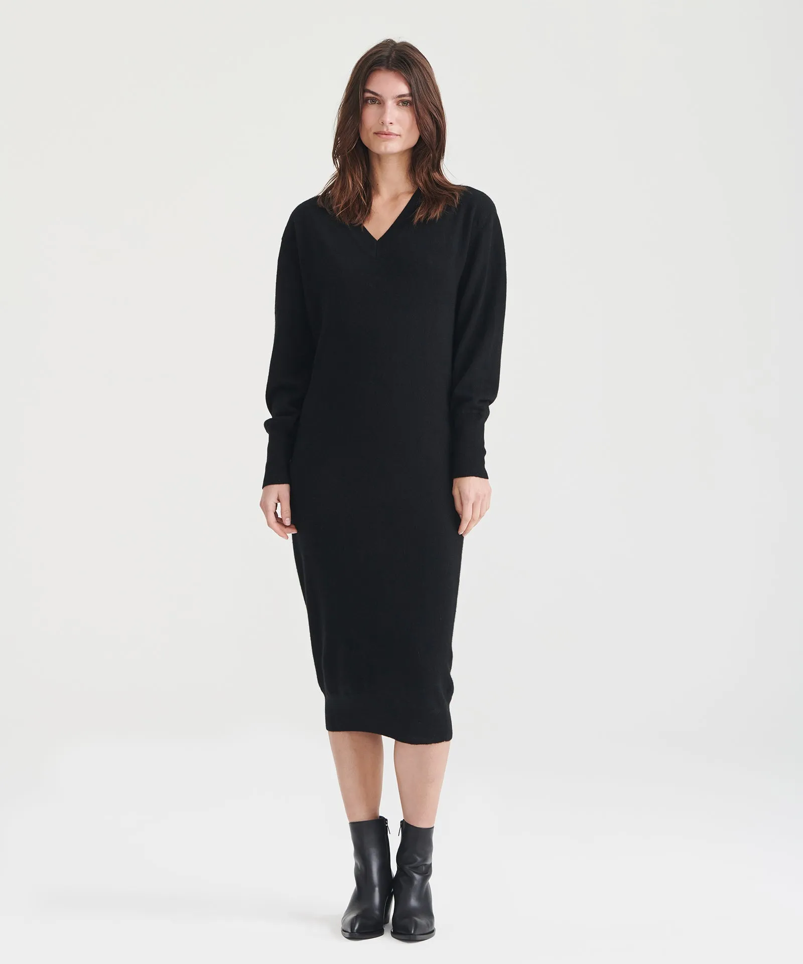 Signature Cashmere V-Neck Dress