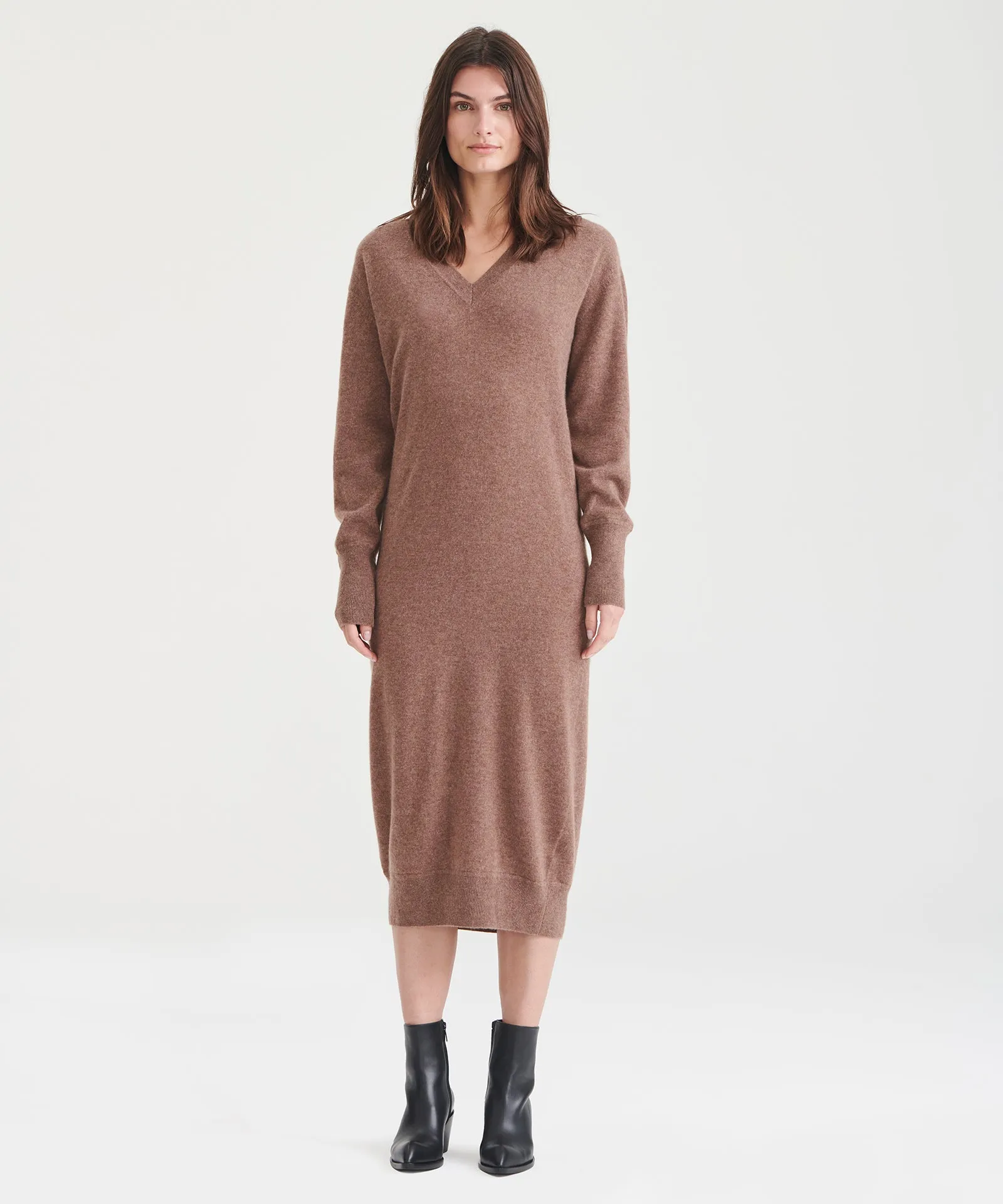 Signature Cashmere V-Neck Dress