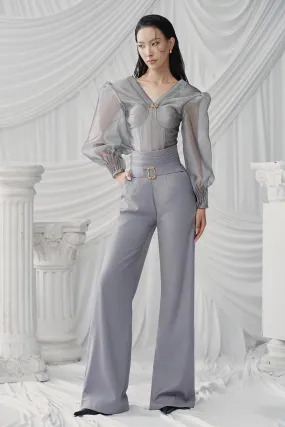 Silvie Straight Wide Leg Chino Floor Length Pants