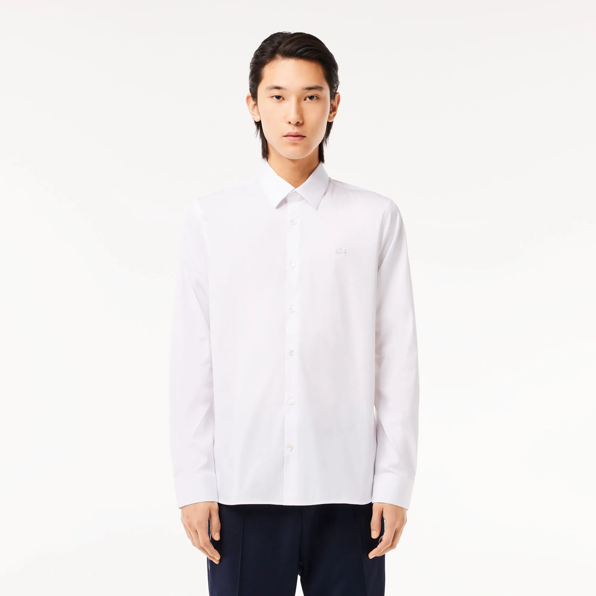 Slim Fit French Collar Stretch Shirt