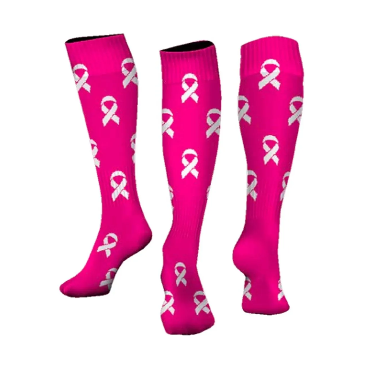 SocksRock Exclusive - Custom Pink Ribbon Knee High Socks