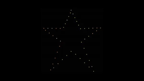 Star shape animation - 50 drones