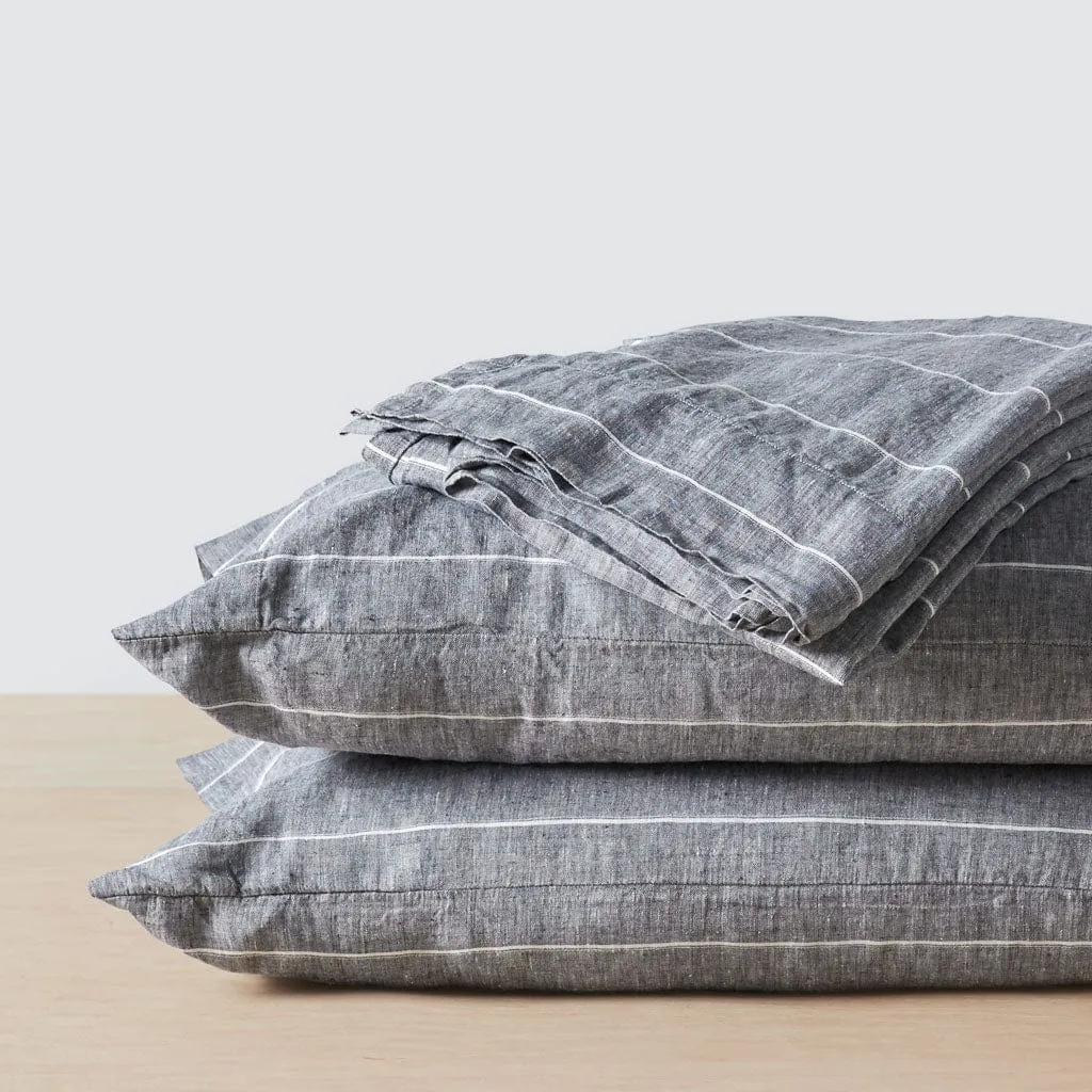 Stonewashed Linen Sheet Set