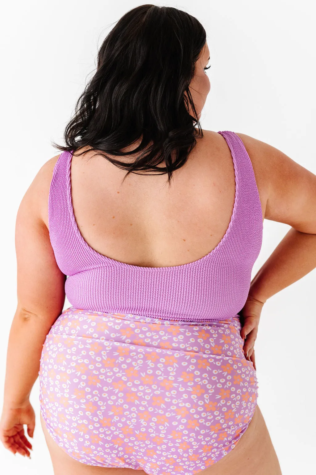 Surfer Crop in Lavender - Size XXS Left