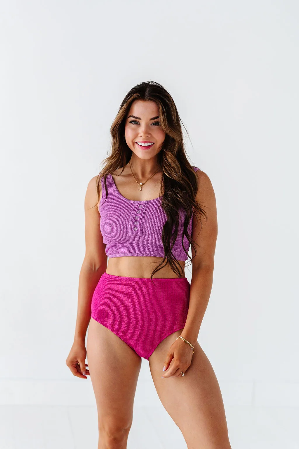 Surfer Crop in Lavender - Size XXS Left