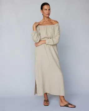 Tala Linen Maxi Dress - Stone