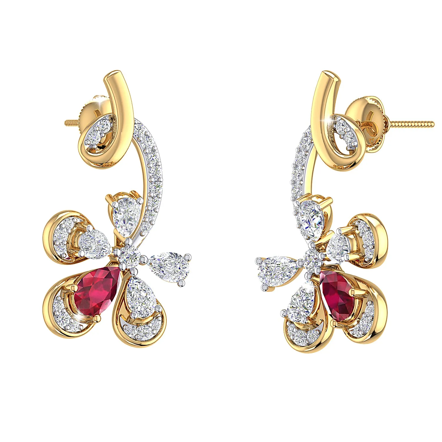 THE RUBY FLAME STUDS