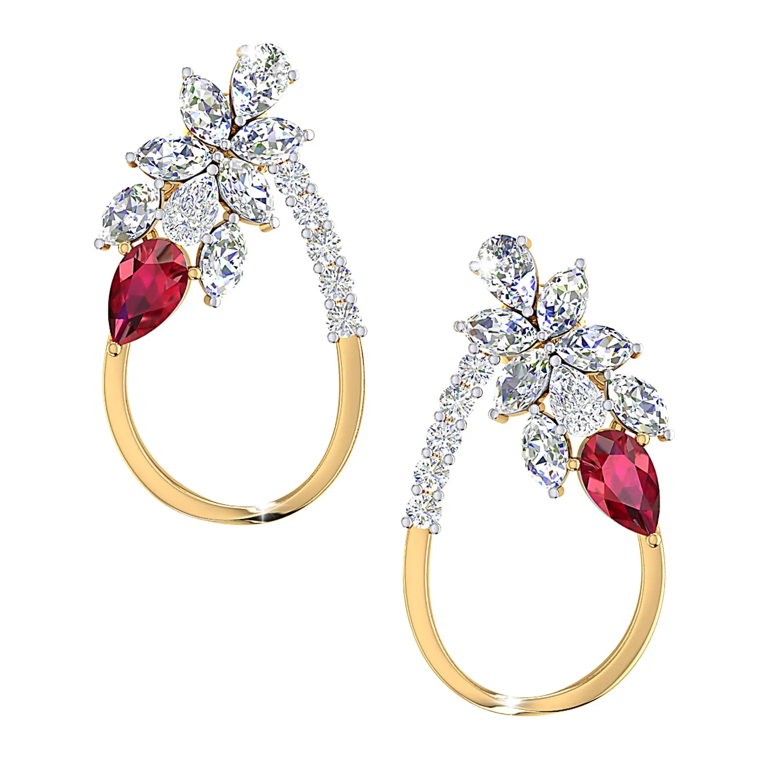 THE WHISPERING WOODS RUBY STUDS