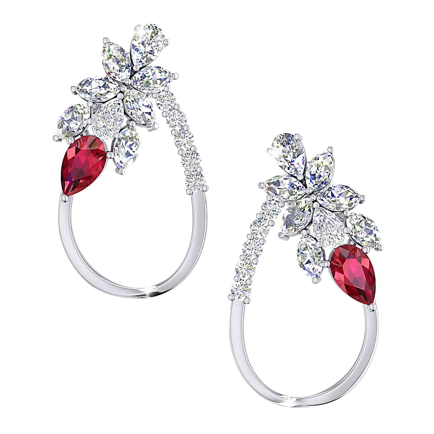 THE WHISPERING WOODS RUBY STUDS