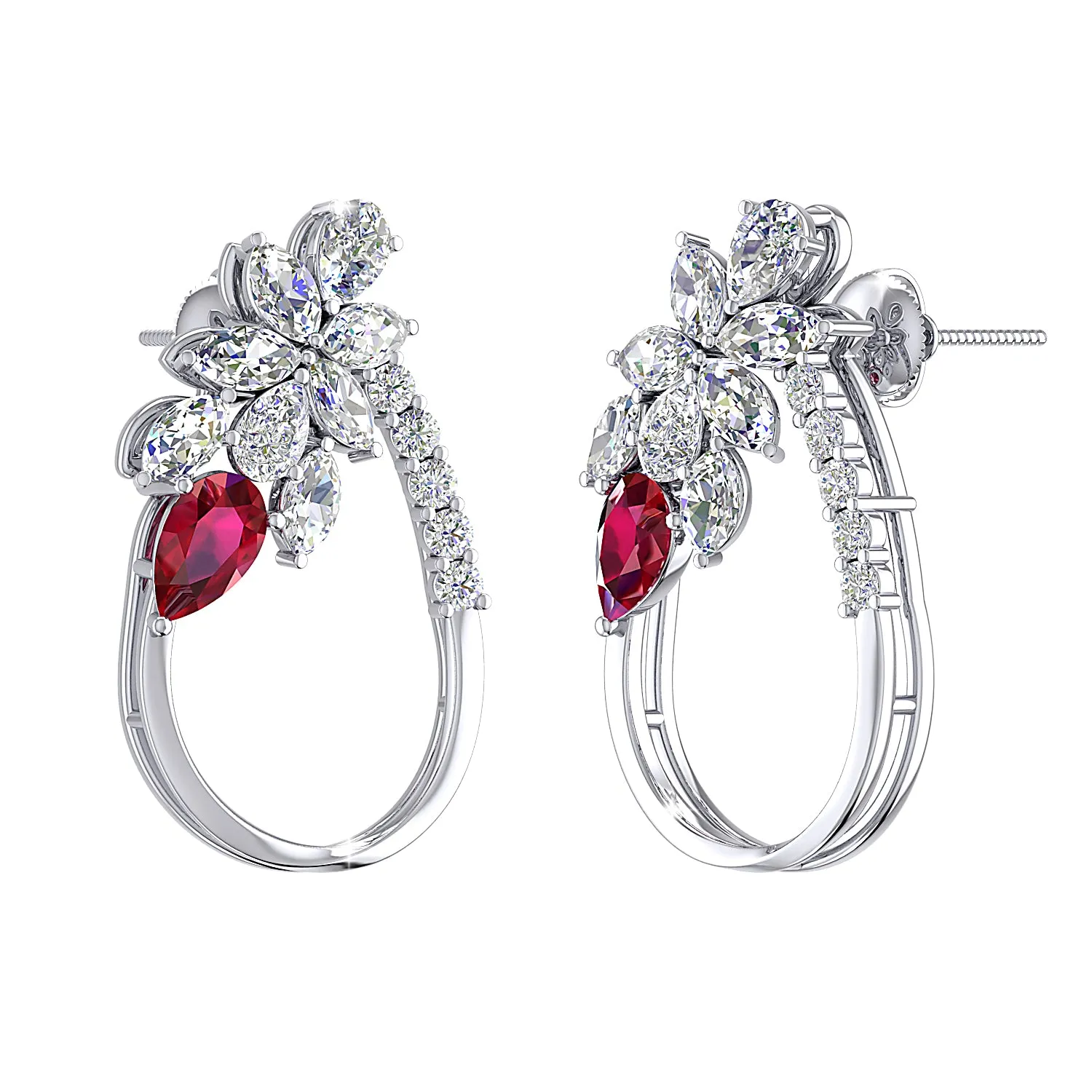 THE WHISPERING WOODS RUBY STUDS