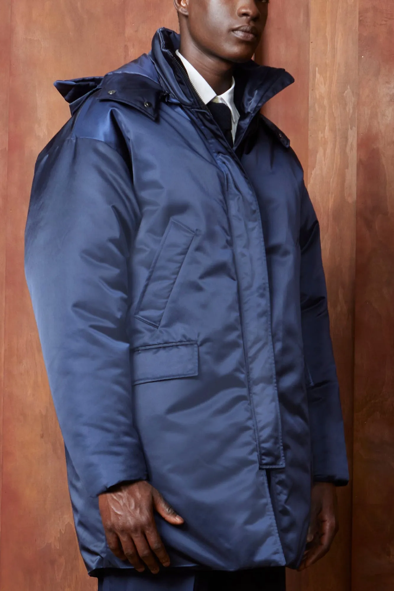 TRAVIS NAVY PUFFER COAT