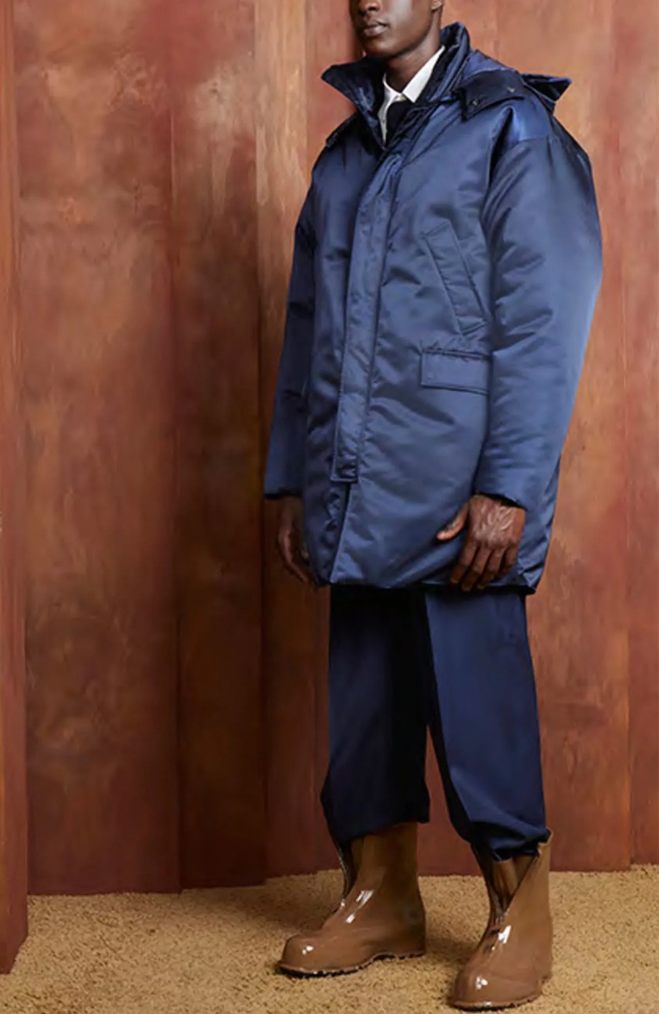 TRAVIS NAVY PUFFER COAT