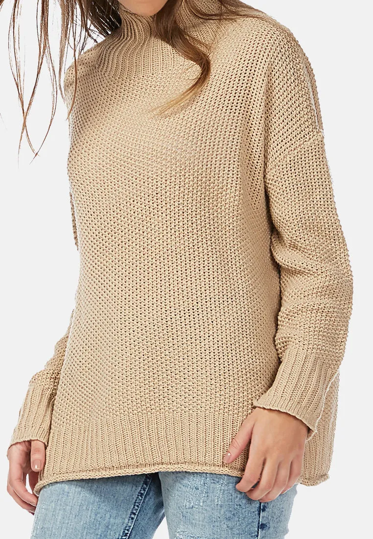 turtle neck knitted pullover